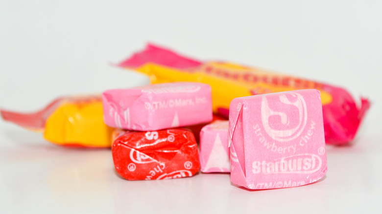 opened package of Starbursts