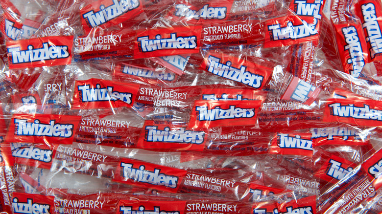 pile of mini Twizzlers