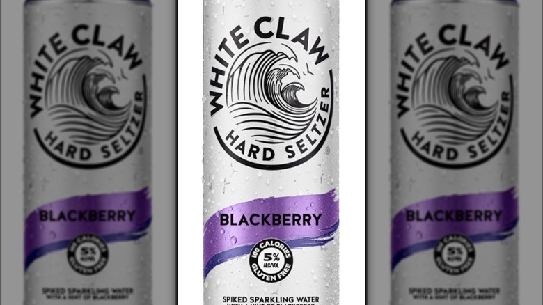 White Claw blackberry cans