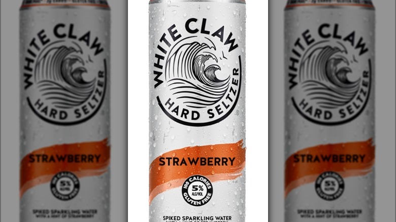 White Claw Strawberry cans