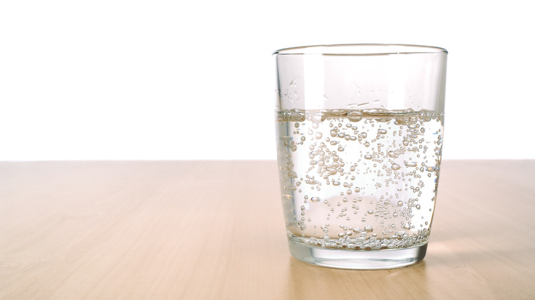 Seltzer on a table