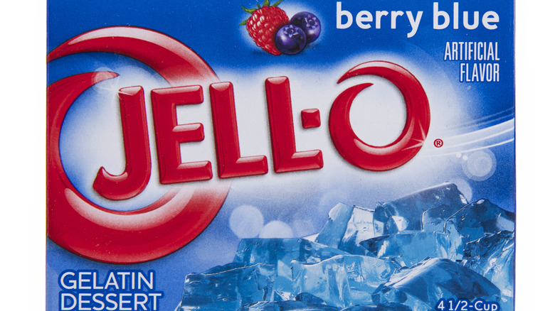 Berry Blue jello box