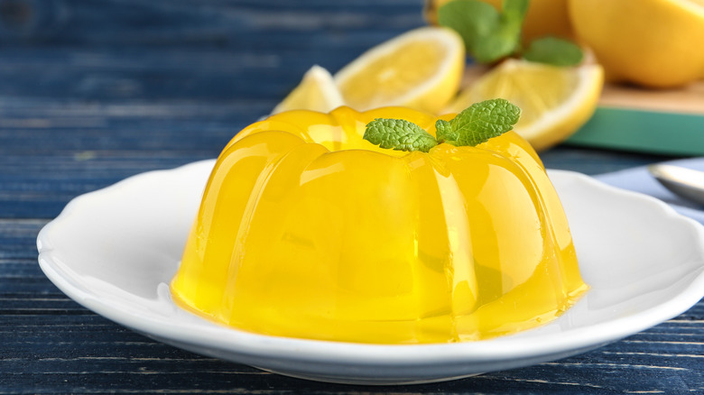 Lemon jello mold yellow