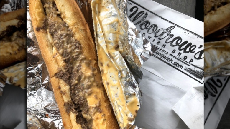 A cheesesteak from Woodrow's sandwich shop on South street in Philadelphia