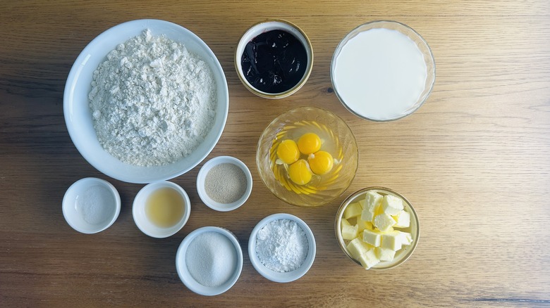 ingredients for jelly doughnuts