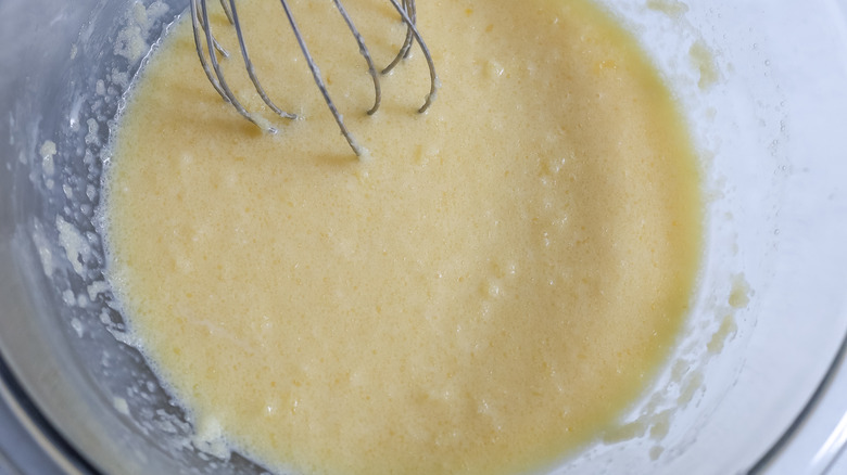 wet muffin ingredients in a bowl