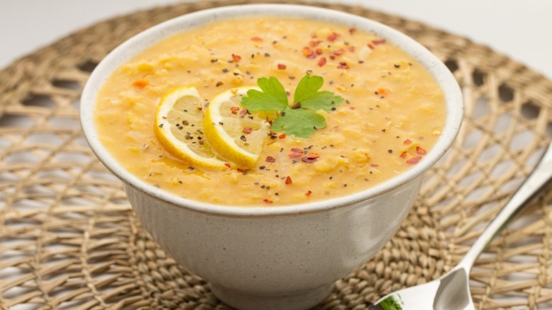 bowl of lentil soup