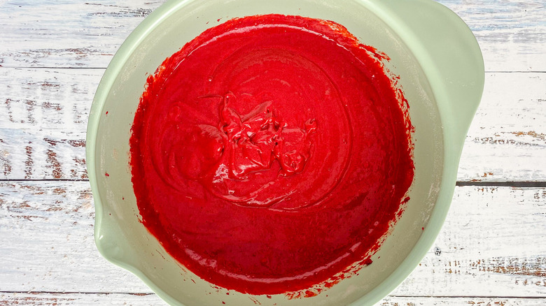 red velvet cupcake batter