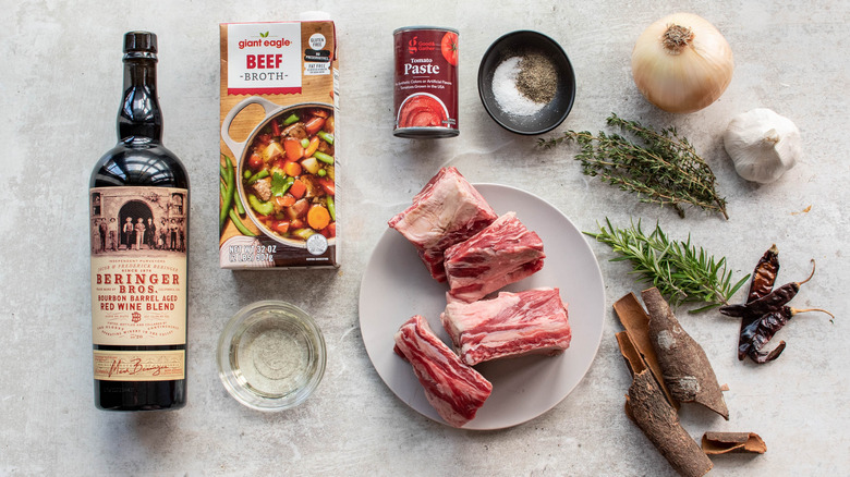 red wine-braised beef short ribs ingredients 