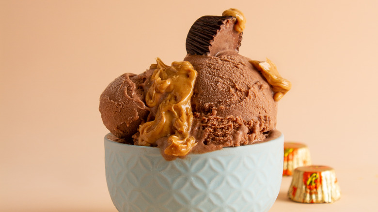 Peanut butter and chocolate ice cream