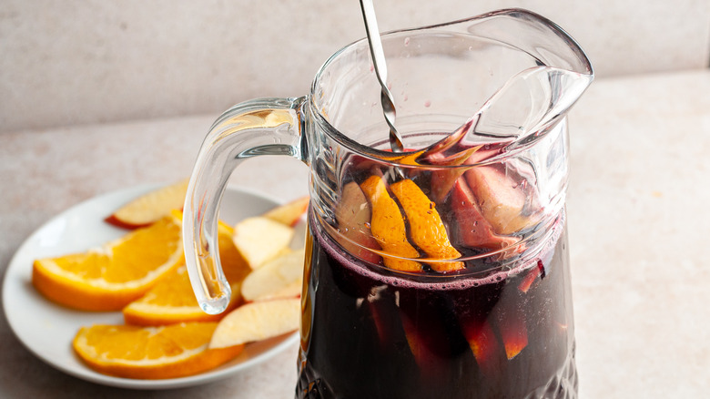 a pitcher of sangria