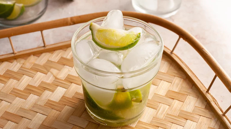 Classic caipirinha cocktail