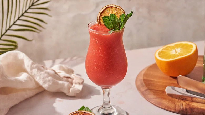 Frozen strawberry daiquiri cocktail