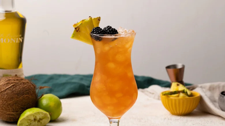 Fruity rum runner cocktail