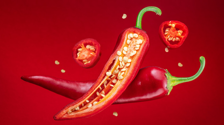 A pepper and its seeds