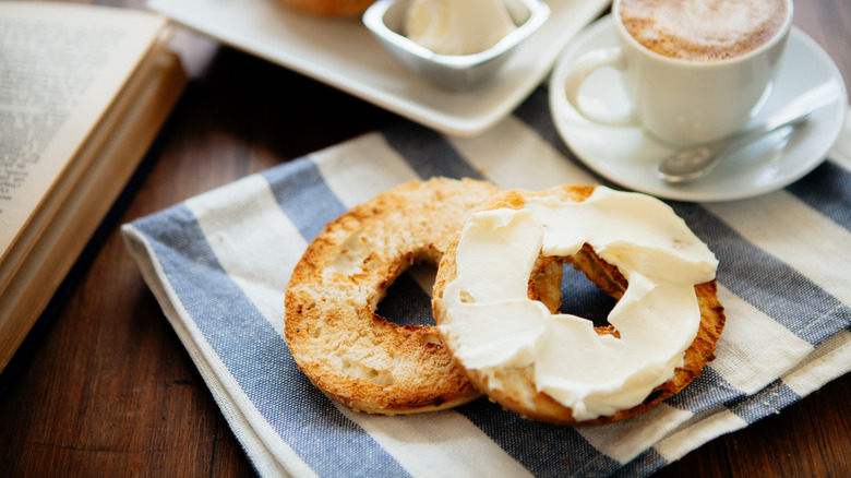 Bagel and coffee