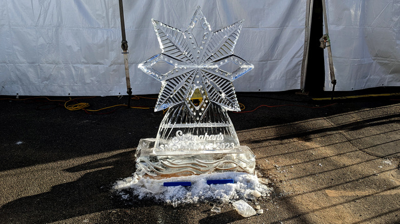 Stranahan's Snowflake Pyramid ice sculpture