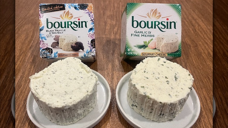 Boursin Black Truffle & Sea Salt and Boursin Garlic & Fine Herbs