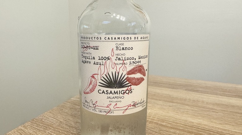 Close-up of Casamigas label