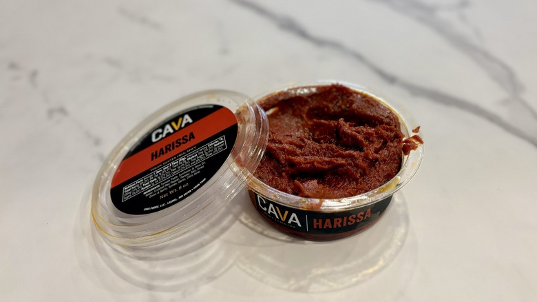 Container of Spicy Harissa dip