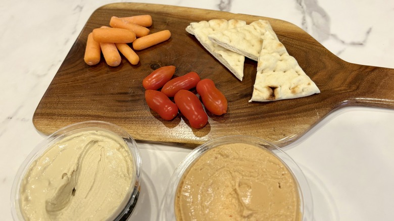 Dips and veggies with pita