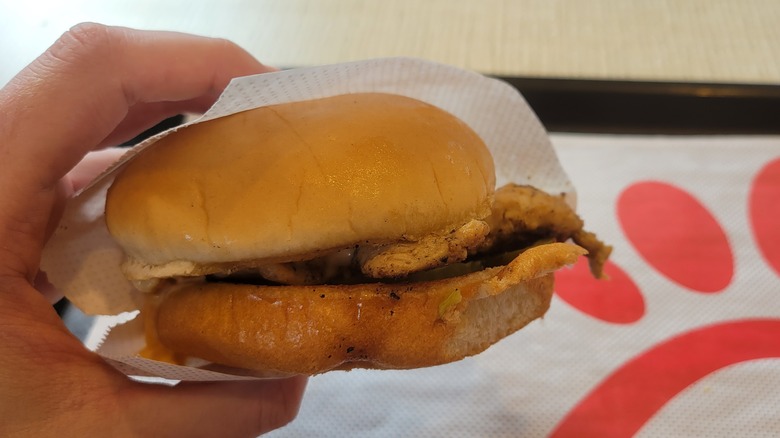 grilled Chick-fil-A Honey Pepper Pimento Chicken Sandwich 