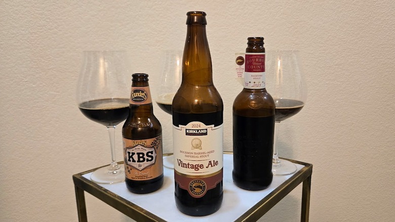 American imperial stouts in glasses