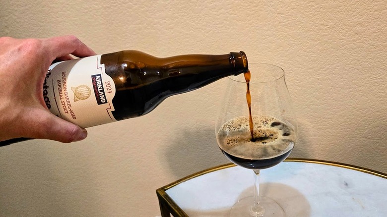 pouring Kirkland Signature Vintage Ale