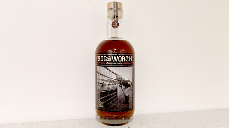 Bottle of Hogsworth on white background