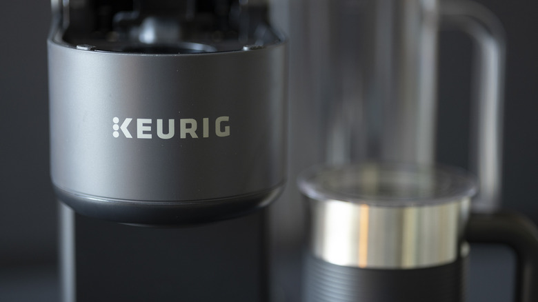 Close up of Keurig machine