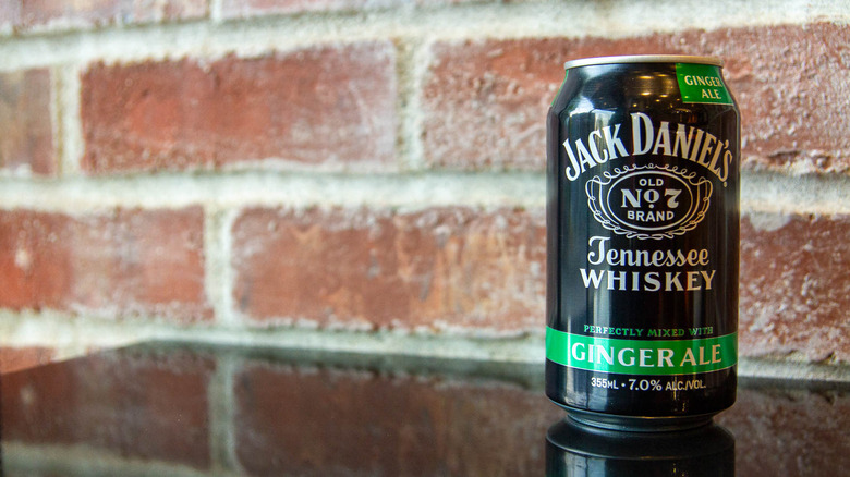 Jack & Ginger Ale on brick background