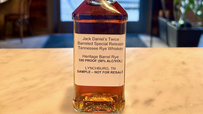 Jack Daniel's Twice Barreled Special Release Rye label