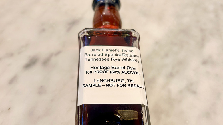 Jack Daniel's Special Release Heritage Rye on marble