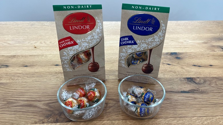 Lindt Lindor non-dairy truffles, bowls