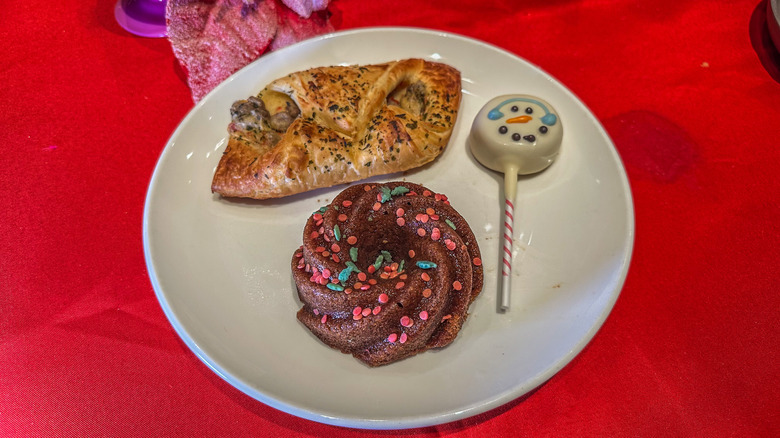 New Starbucks winter food items on a white plate