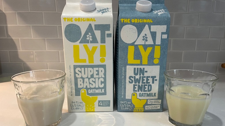 Oatly Super Basic and Oatly Unsweetened Oatmilks