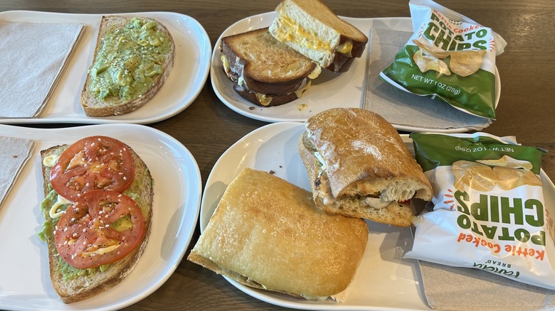 panera sandwiches and toast