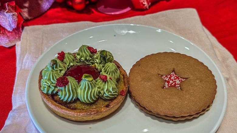 Pair of Starbucks Reserve holiday treats on plate