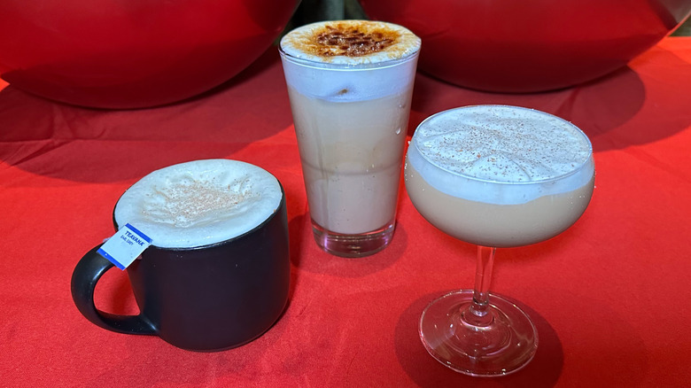 Trio of 2024 Starbucks Reserve eggnog drinks