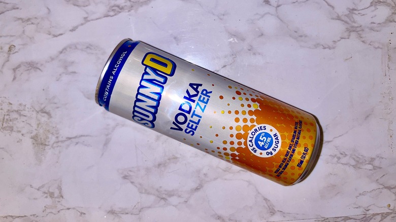 SunnyD Seltzer on marble background