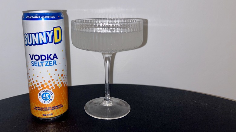 SunnyD Seltzer and coupe glass