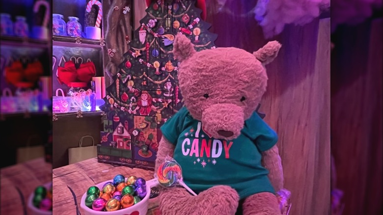 Toy bear and candy