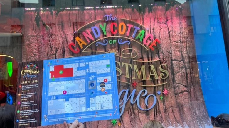 Candy cottage window and map