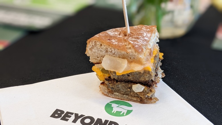 Beyond Meat Stack Burger grind