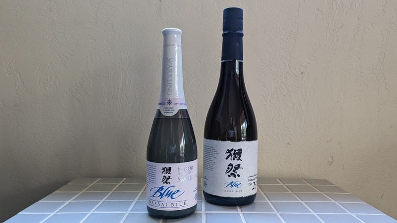 two bottles of unopened sake