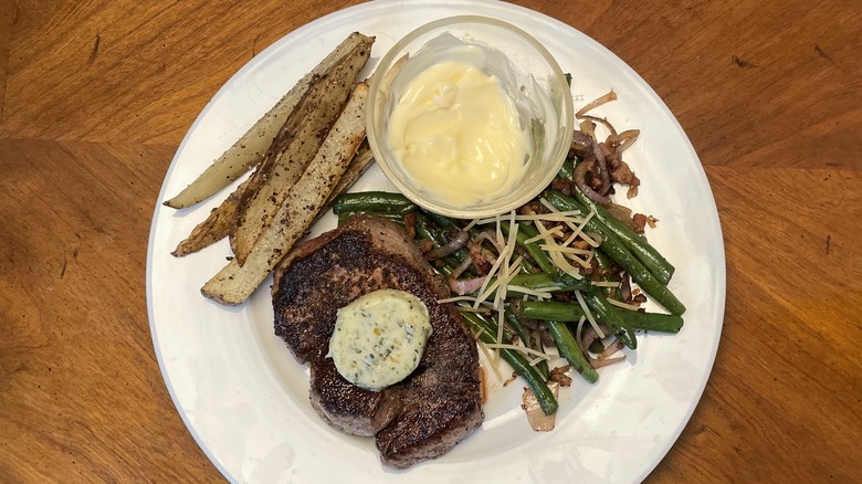 Home Chef's Filets Mignon Steak Frites with Truffle Aioli