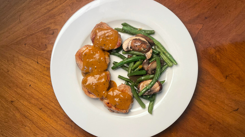 Home Chef's Pork Medallions and Sweet Onion Demi