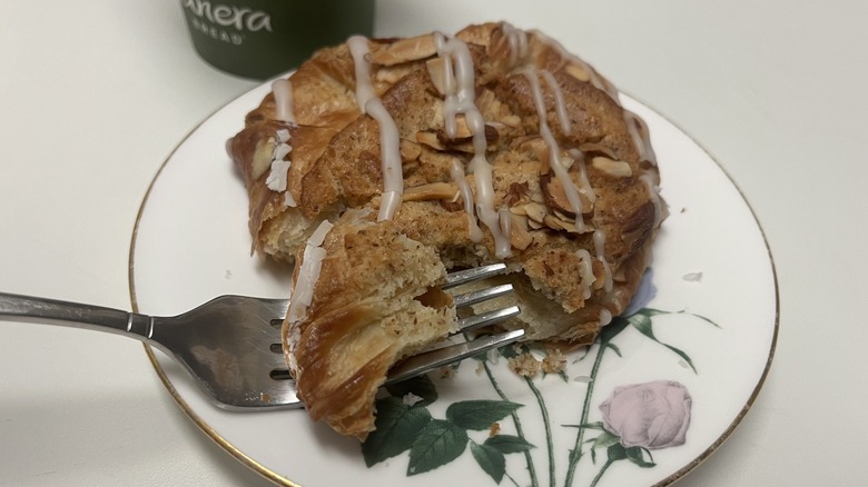 Panera almond pastry on plate