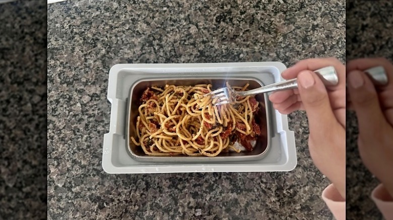 Steambox lunchbox with fork