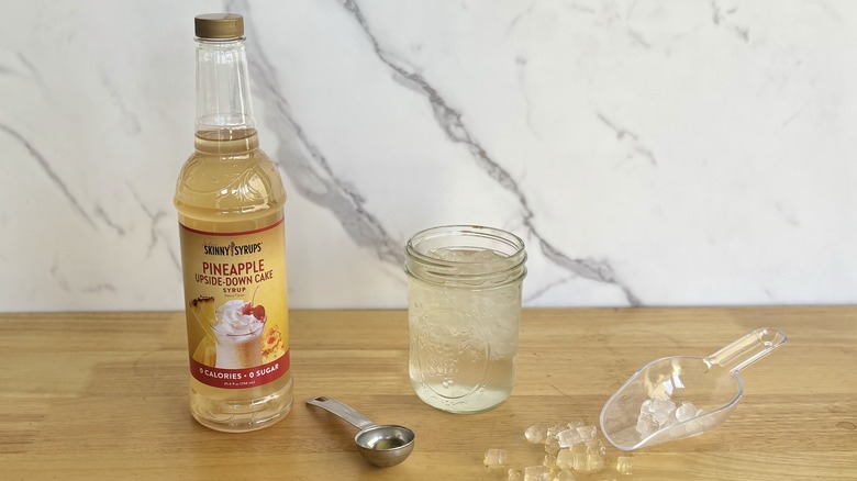 Pineapple upside-down cake water